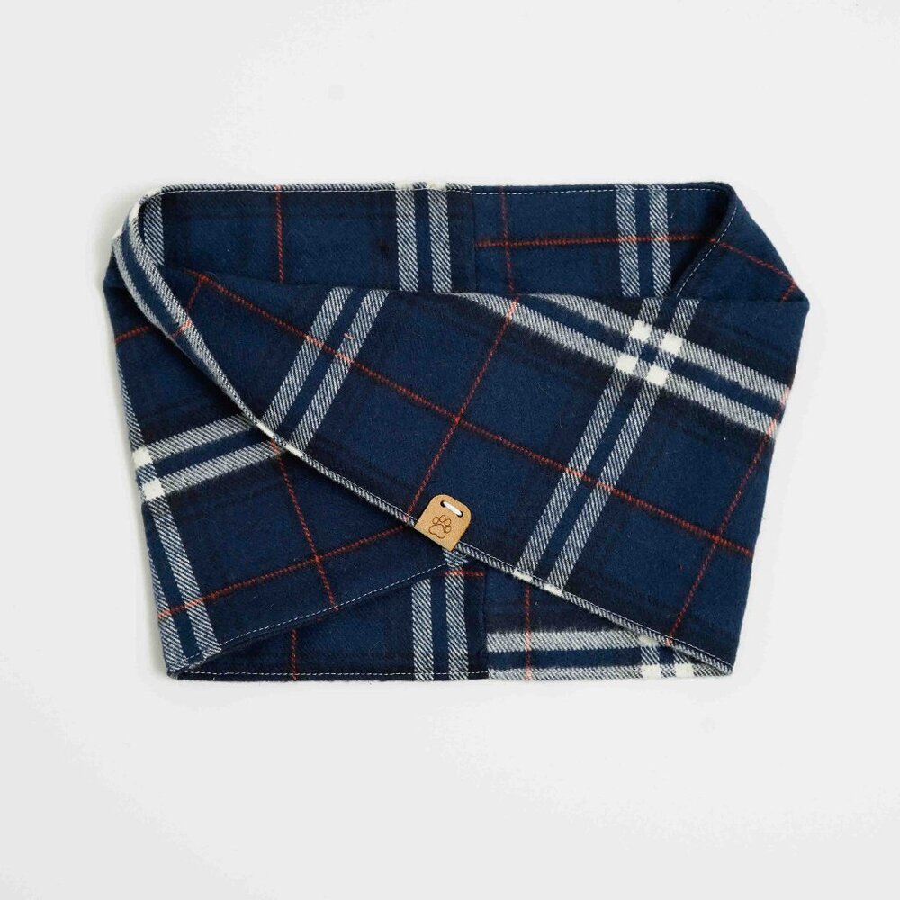 Large Flannel Dog Bandana Infinity Scarf for Medium to Large Breeds
